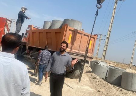 تامین لوله های بتنی و تعریض آبروهای لوله ای بتنی – جاده ورودی شهر کامفیروز